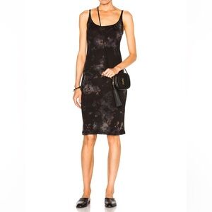 NWOT Raquel Allegra Layering Tank Dress Black Tie Dye Casual Women’s XS